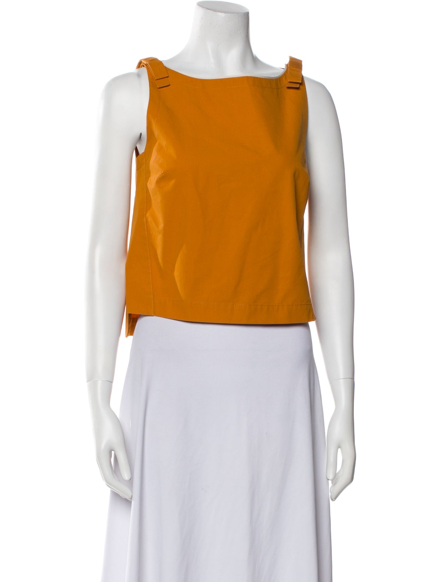 Fendi Square Neckline Sleeveless Crop Top