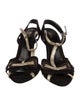Fendi Suede T-Strap Sandals