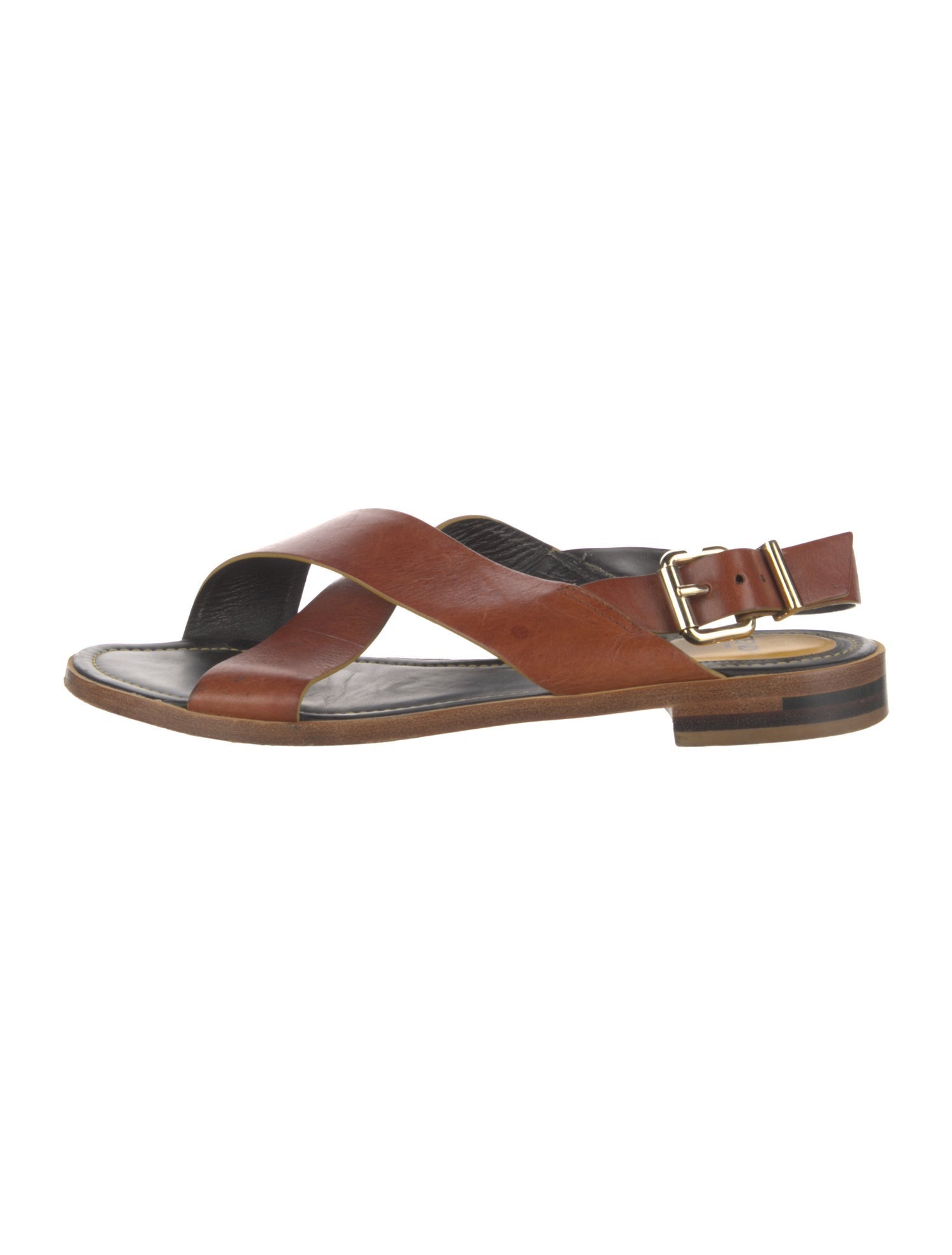 Fendi Leather Slingback Sandals