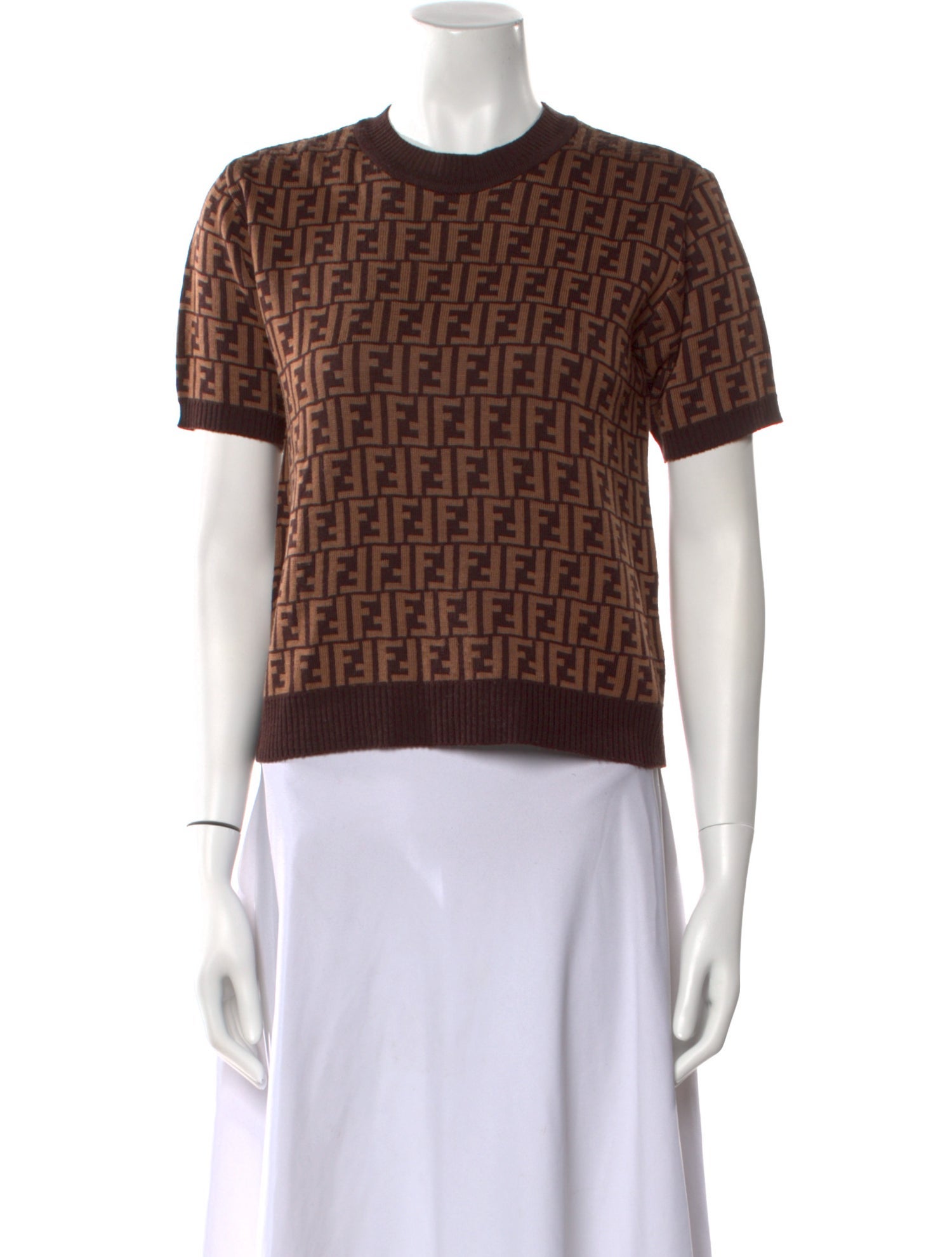 Fendi Wool Printed Top