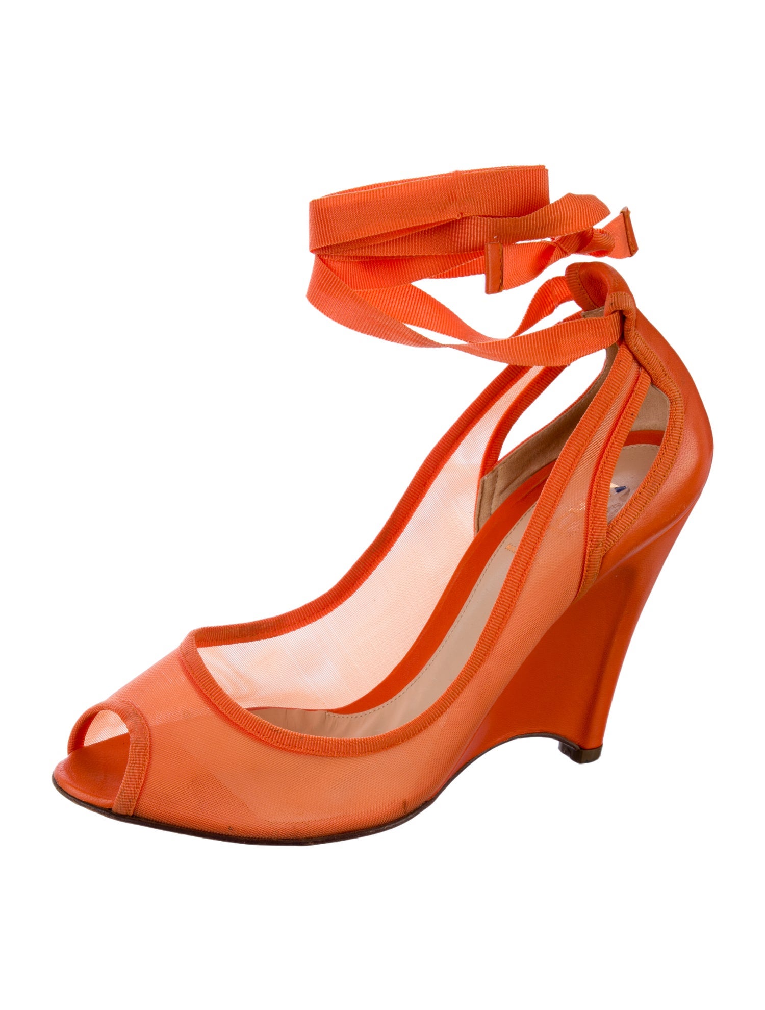 Fendi Mesh Polka Dot Print Sandals