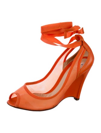 Fendi Mesh Polka Dot Print Sandals