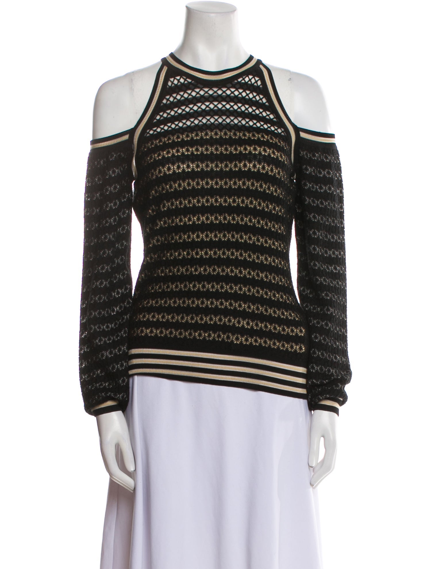 Fendi Silk Striped Top