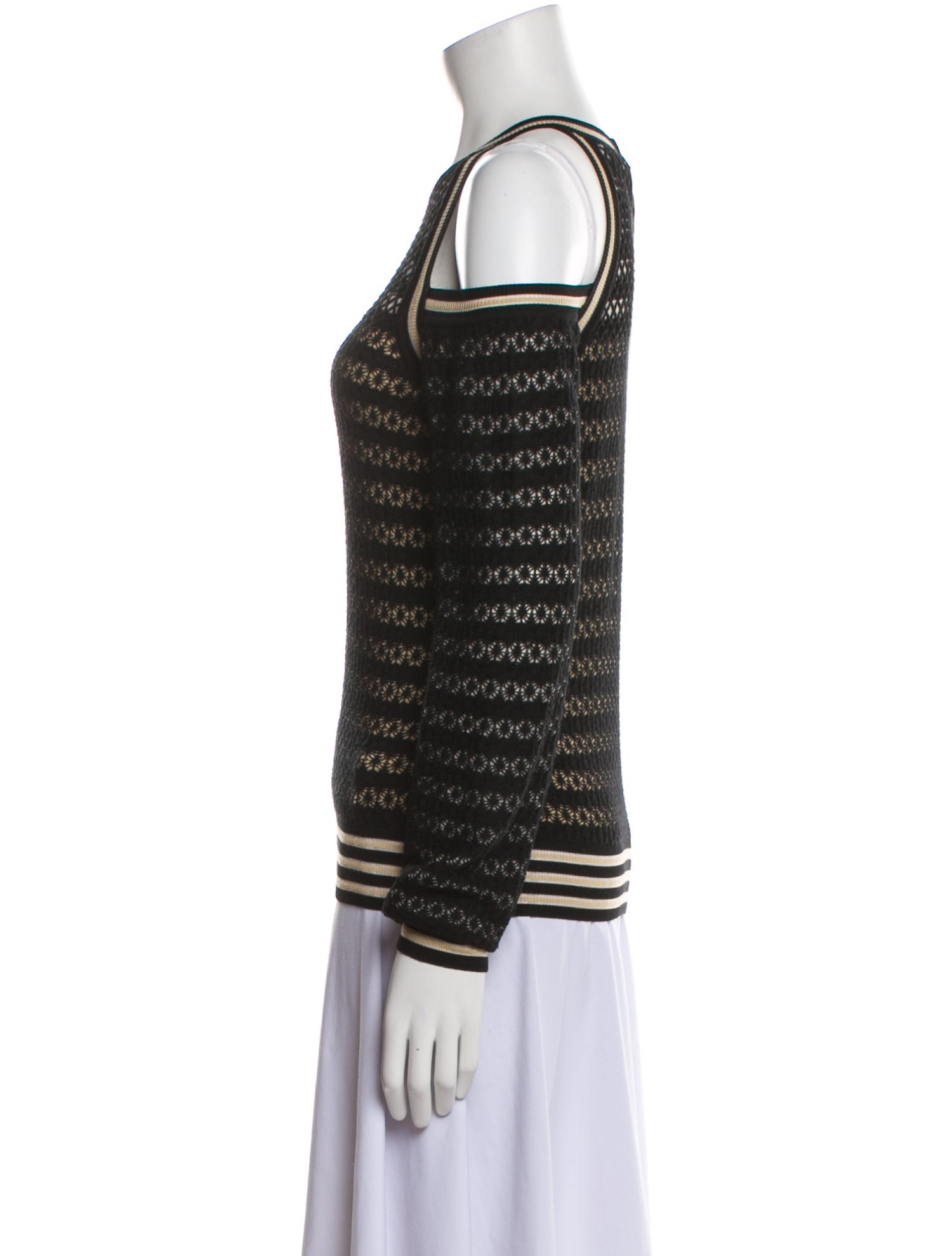 Fendi Silk Striped Top