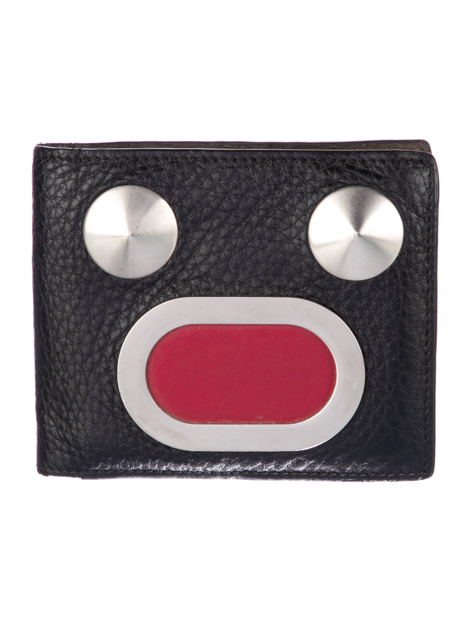 Fendi Leather Graphic Print Bifold Wallet