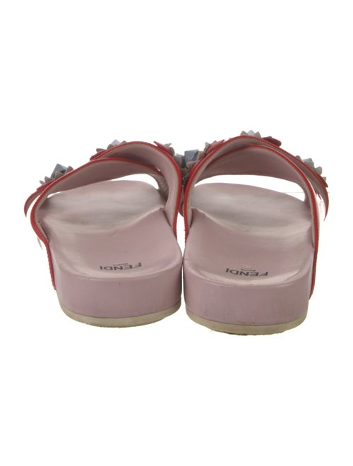 Fendi Patent Leather Studded Accents Slides