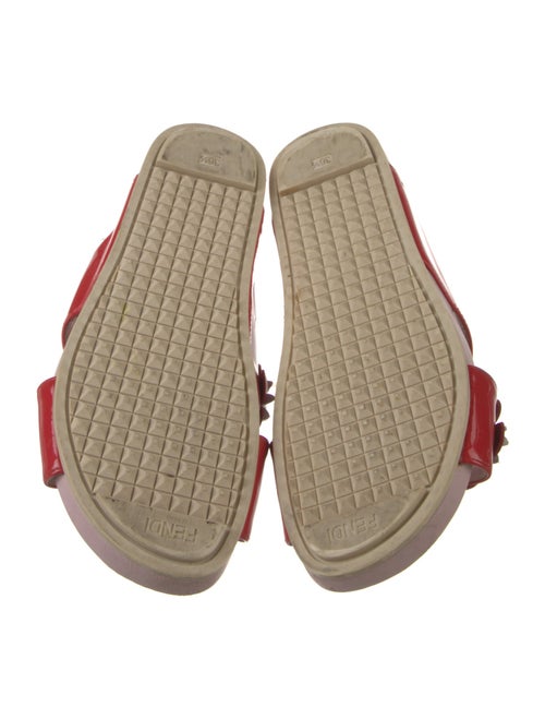 Fendi Patent Leather Studded Accents Slides