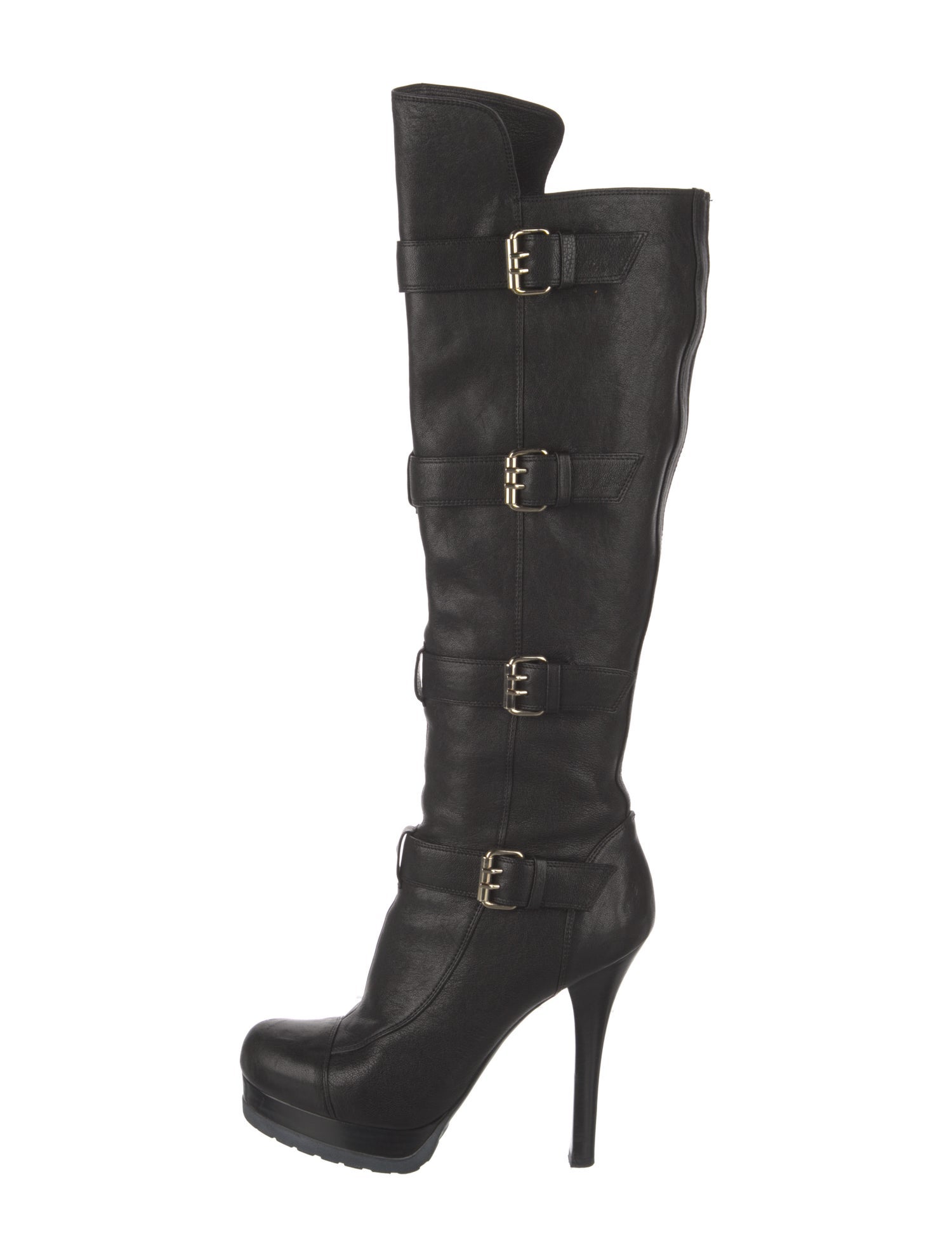 Fendi Leather Lace-Up Boots
