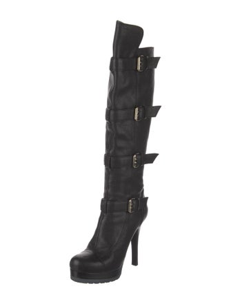 Fendi Leather Lace-Up Boots