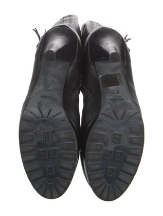 Fendi Leather Lace-Up Boots