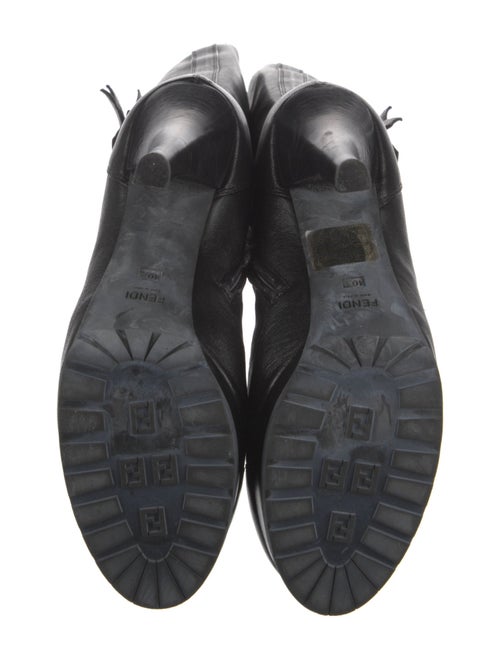 Fendi Leather Lace-Up Boots