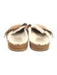 Fendi Suede Fur Trim Mules