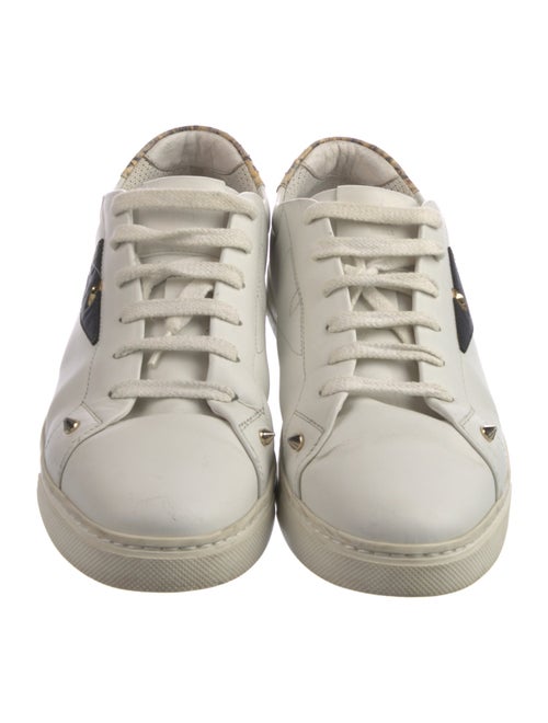 Fendi Monsters Motif Leather Sneakers