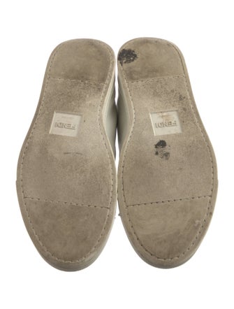 Fendi Monsters Motif Leather Sneakers