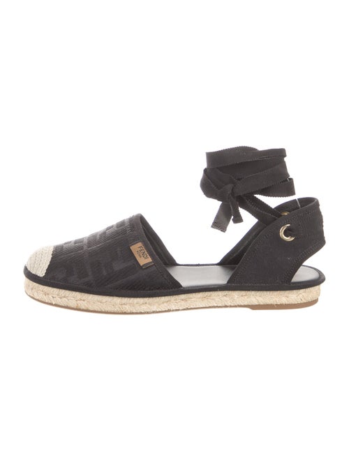 Fendi Zucca FF Logo Canvas D'Orsay Flats