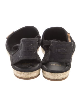 Fendi Zucca FF Logo Canvas D'Orsay Flats