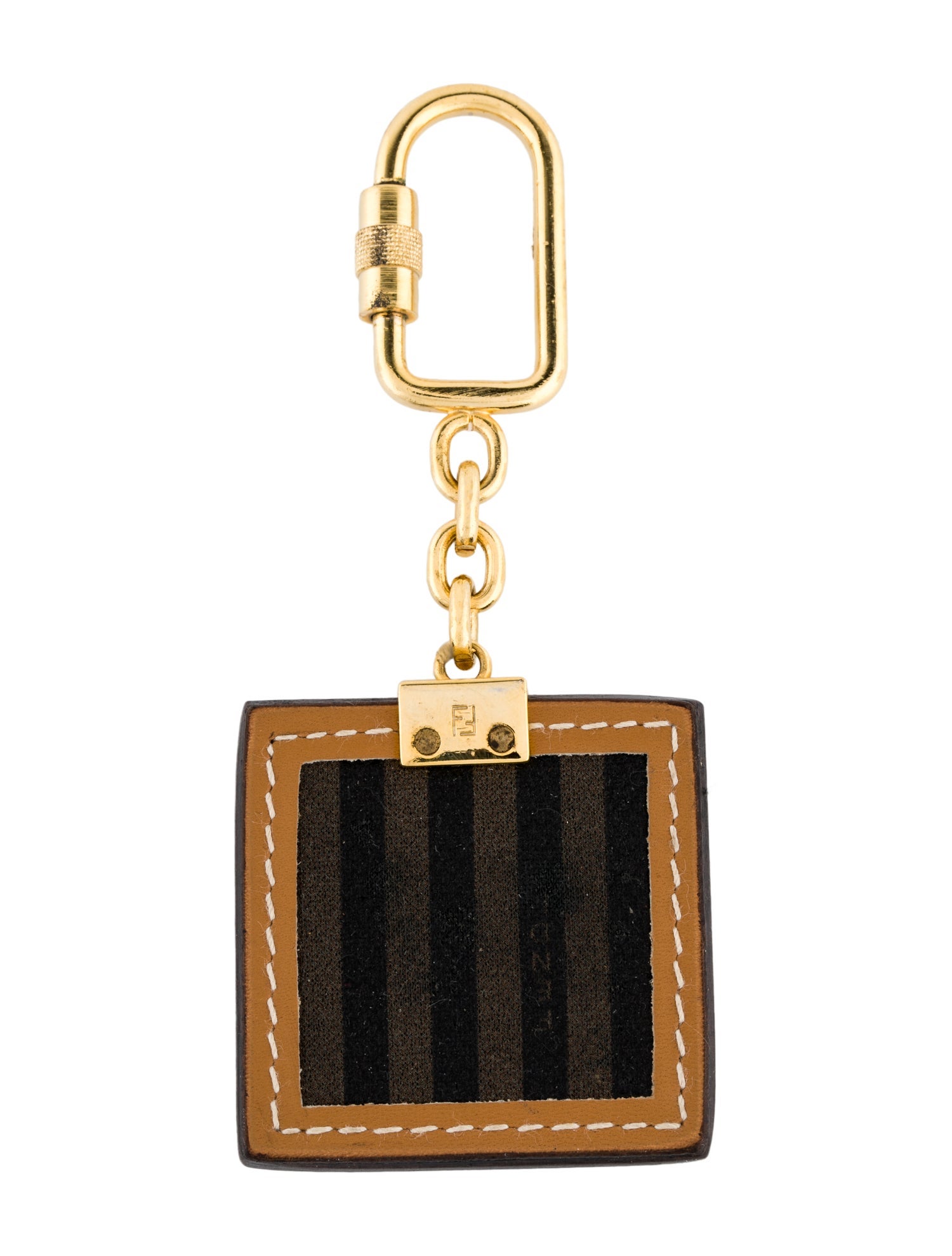 Fendi Leather Square Keychain