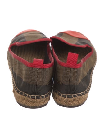 Fendi Pequin Pattern Canvas Espadrilles