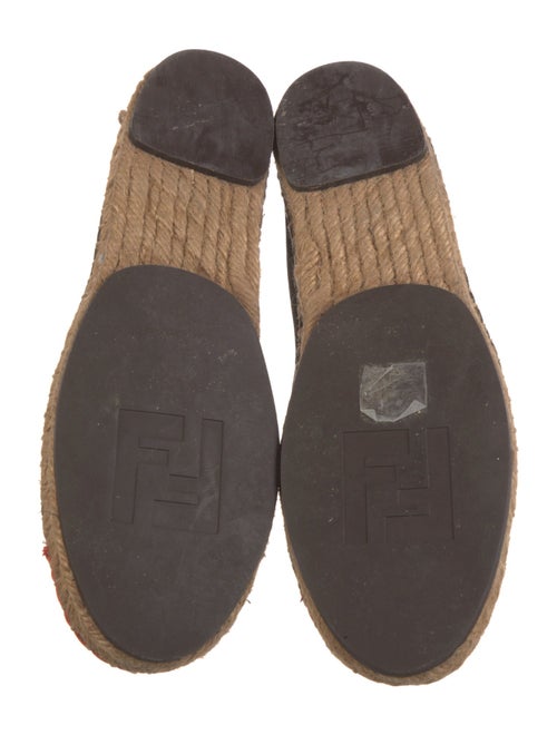 Fendi Pequin Pattern Canvas Espadrilles