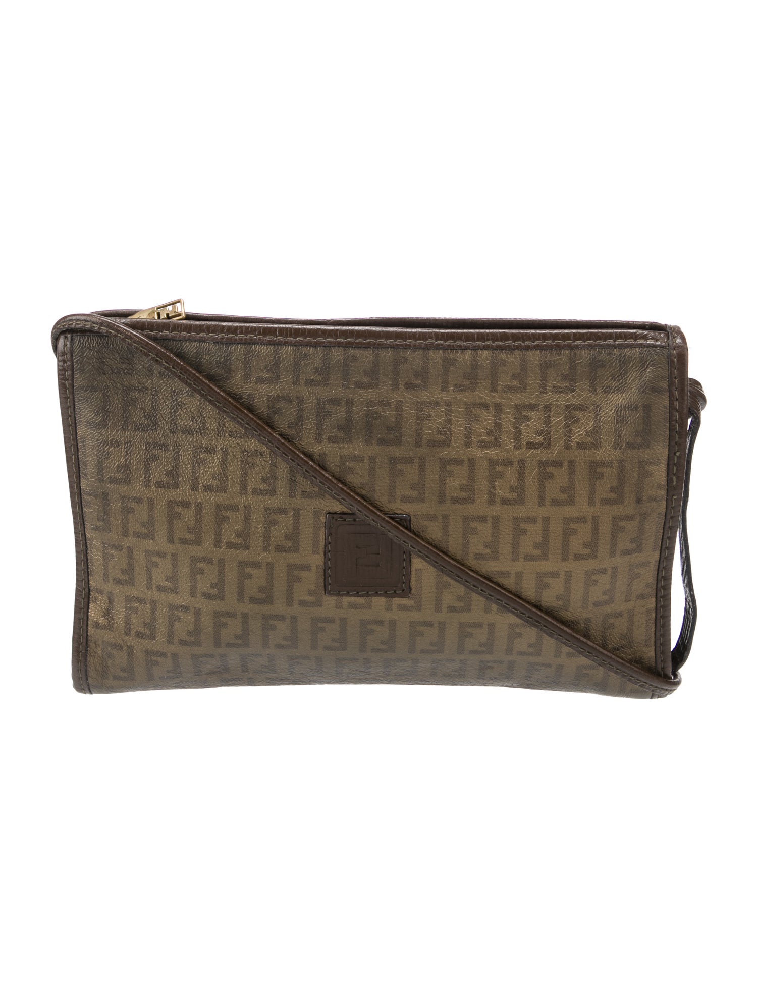 Fendi Zucca FF Messenger Bag Vintage