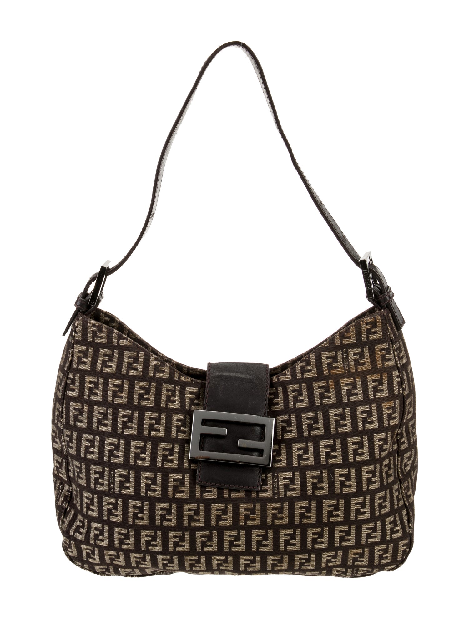 Fendi Zucchino FF Shoulder Bag Vintage