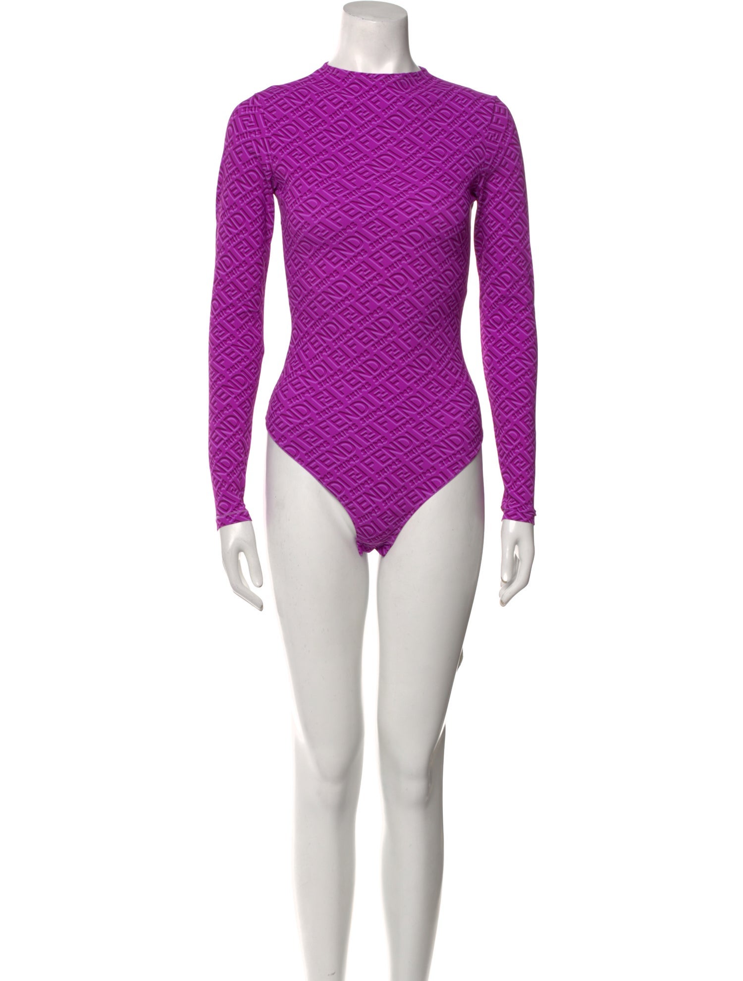 Fendi x Skims Mock Neck Long Sleeve Bodysuit