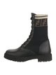 Fendi Zucca FF Logo Leather Combat Boots