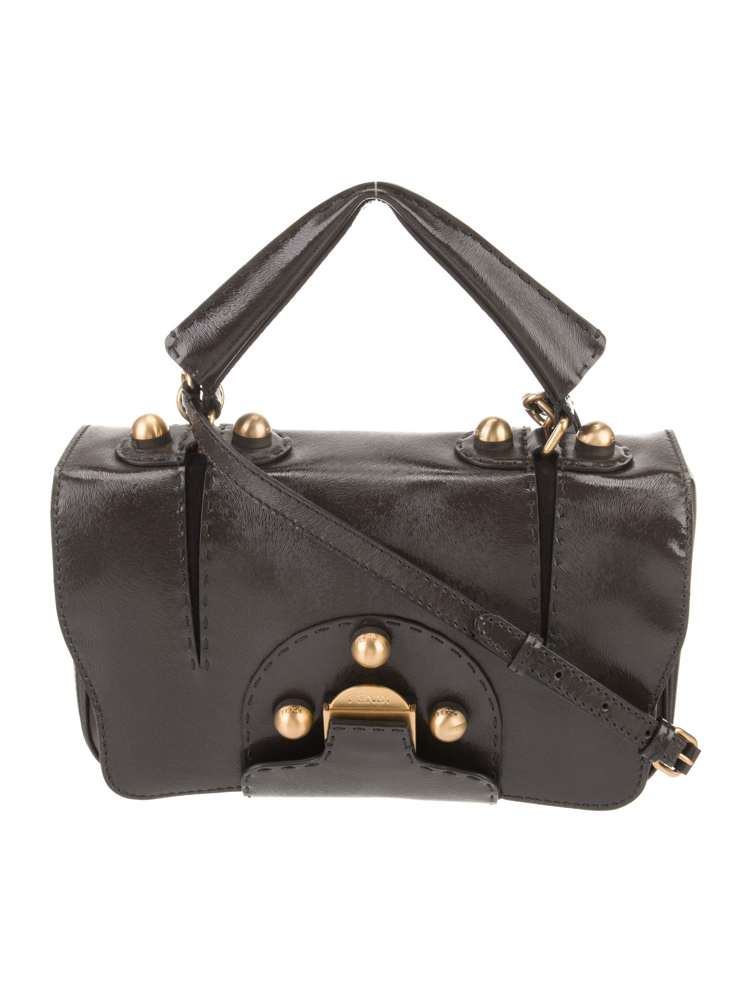 Fendi Leather Top Handle Bag