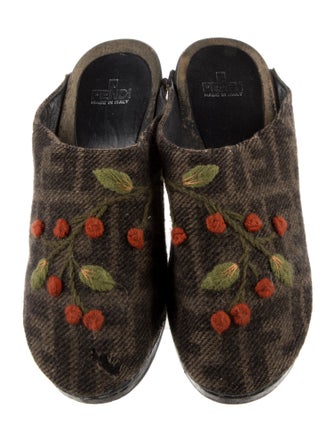 Fendi Printed Mules
