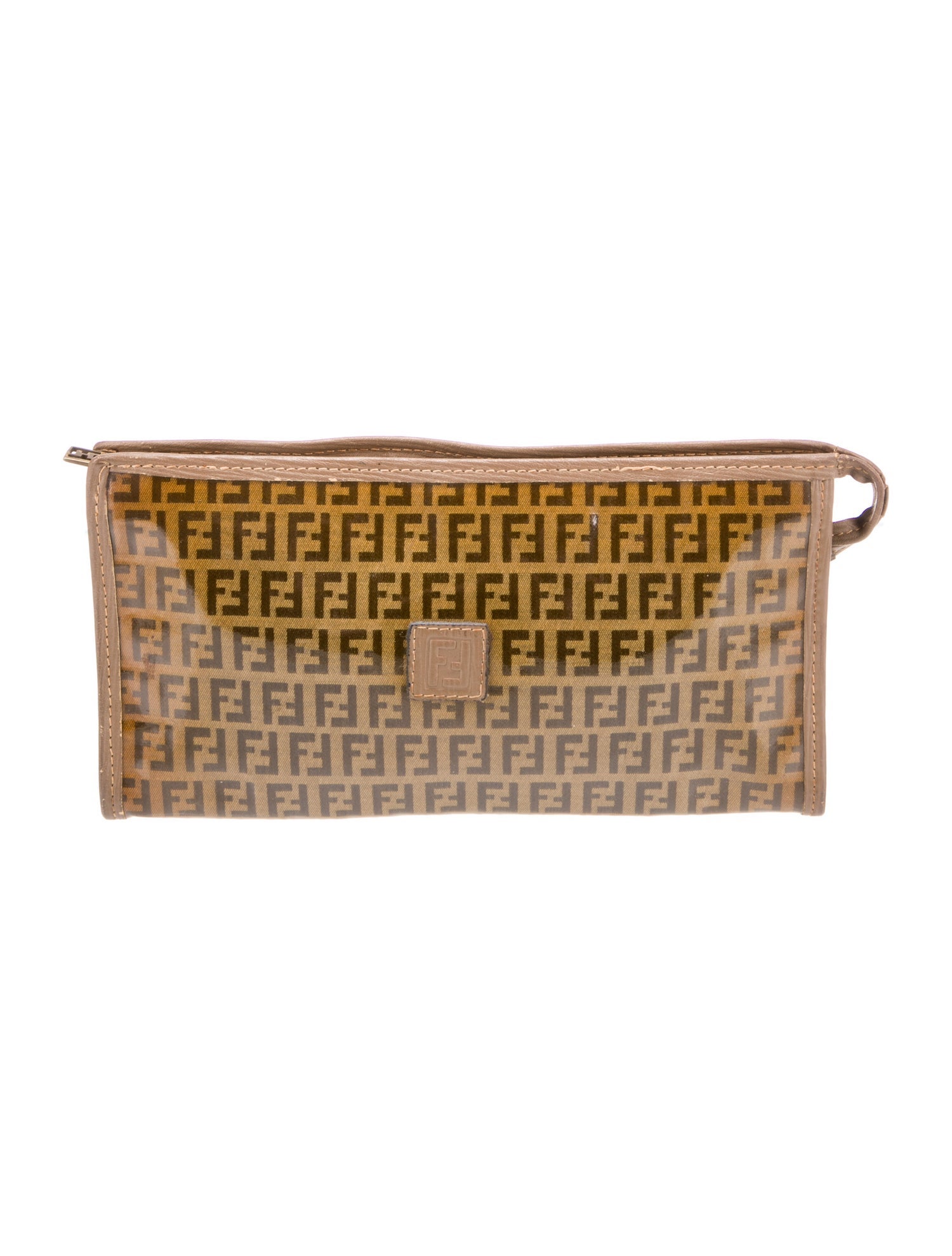 Fendi Zucchino FF Clutch Vintage