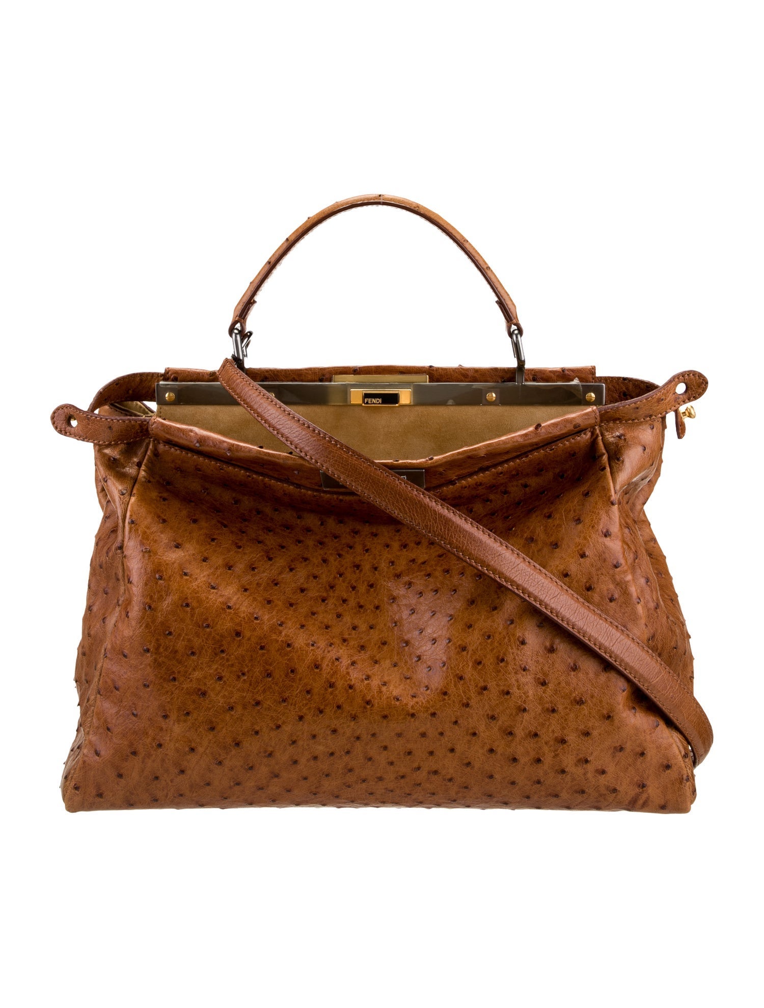 Fendi Ostrich Peekaboo Large