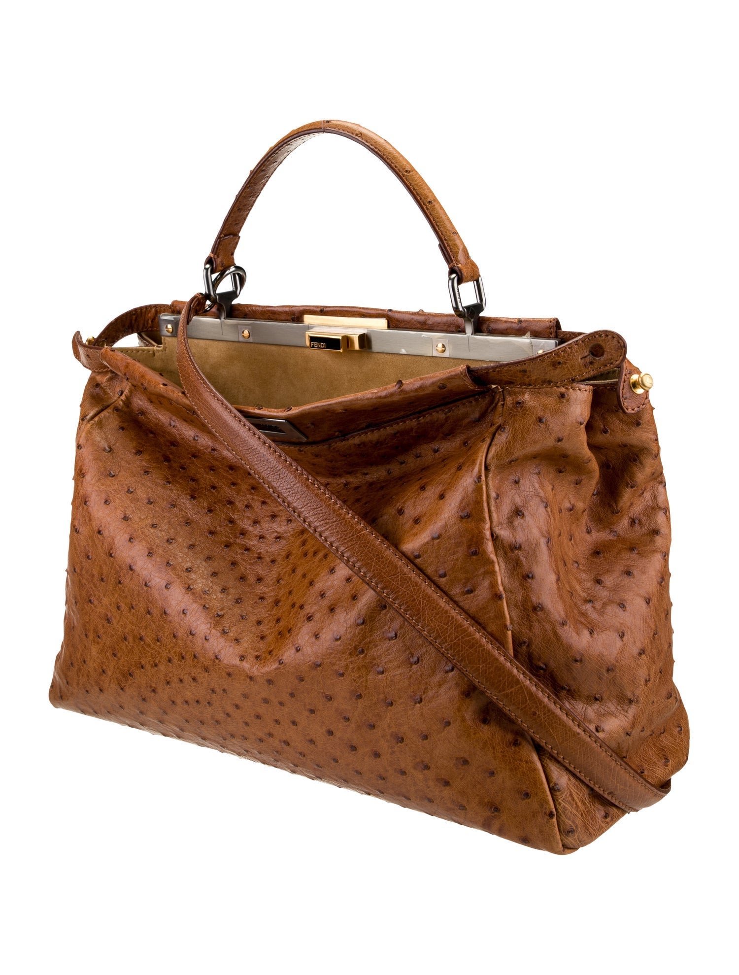 Fendi Ostrich Peekaboo Large