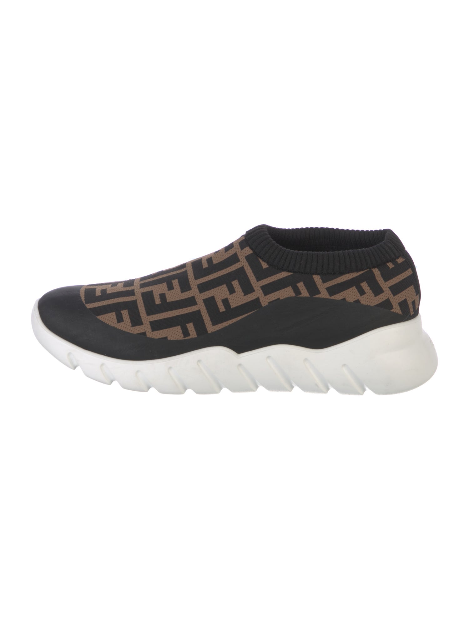 Fendi Zucca FF Logo Printed Sock Sneakers