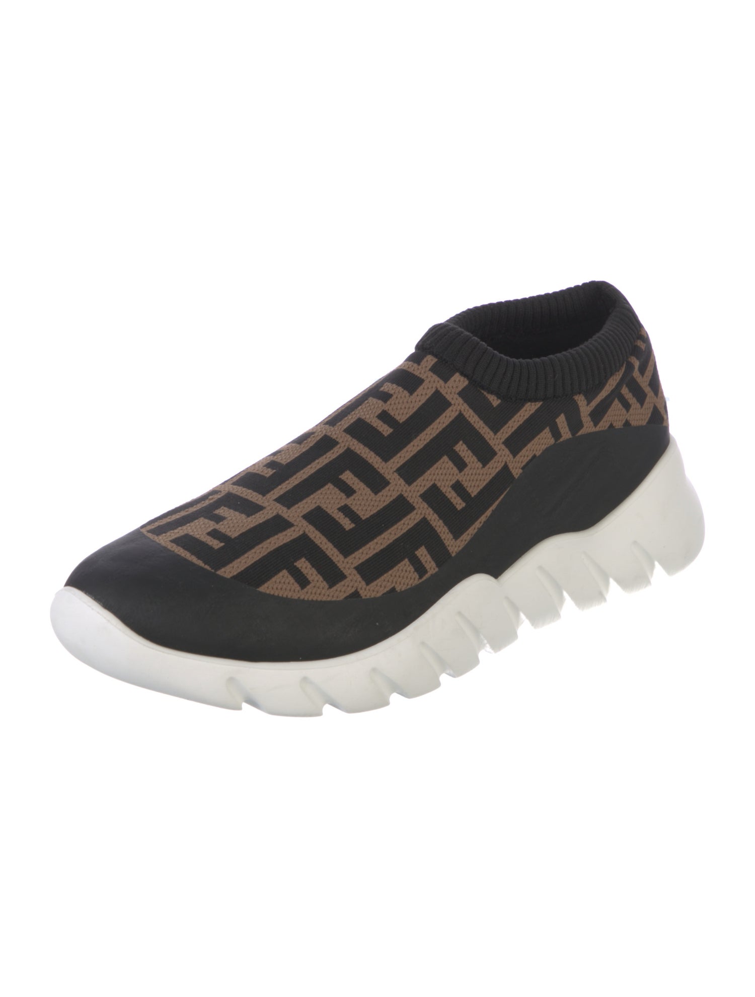 Fendi Zucca FF Logo Printed Sock Sneakers