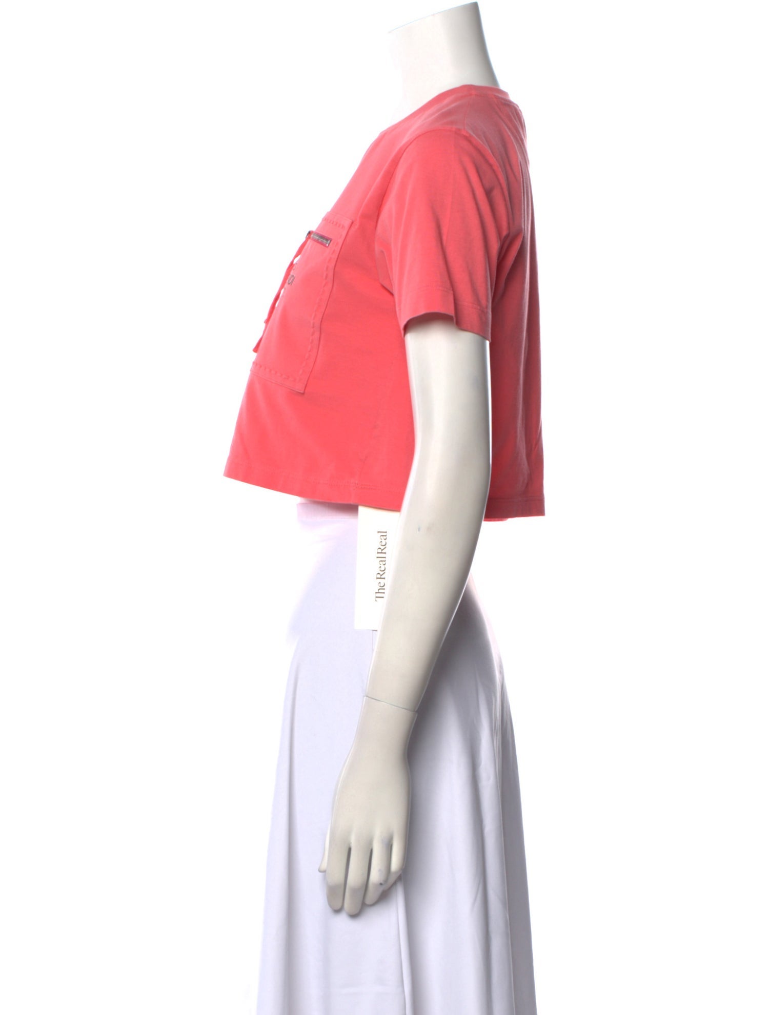 Fendi Graphic Print Crew Neck Crop Top