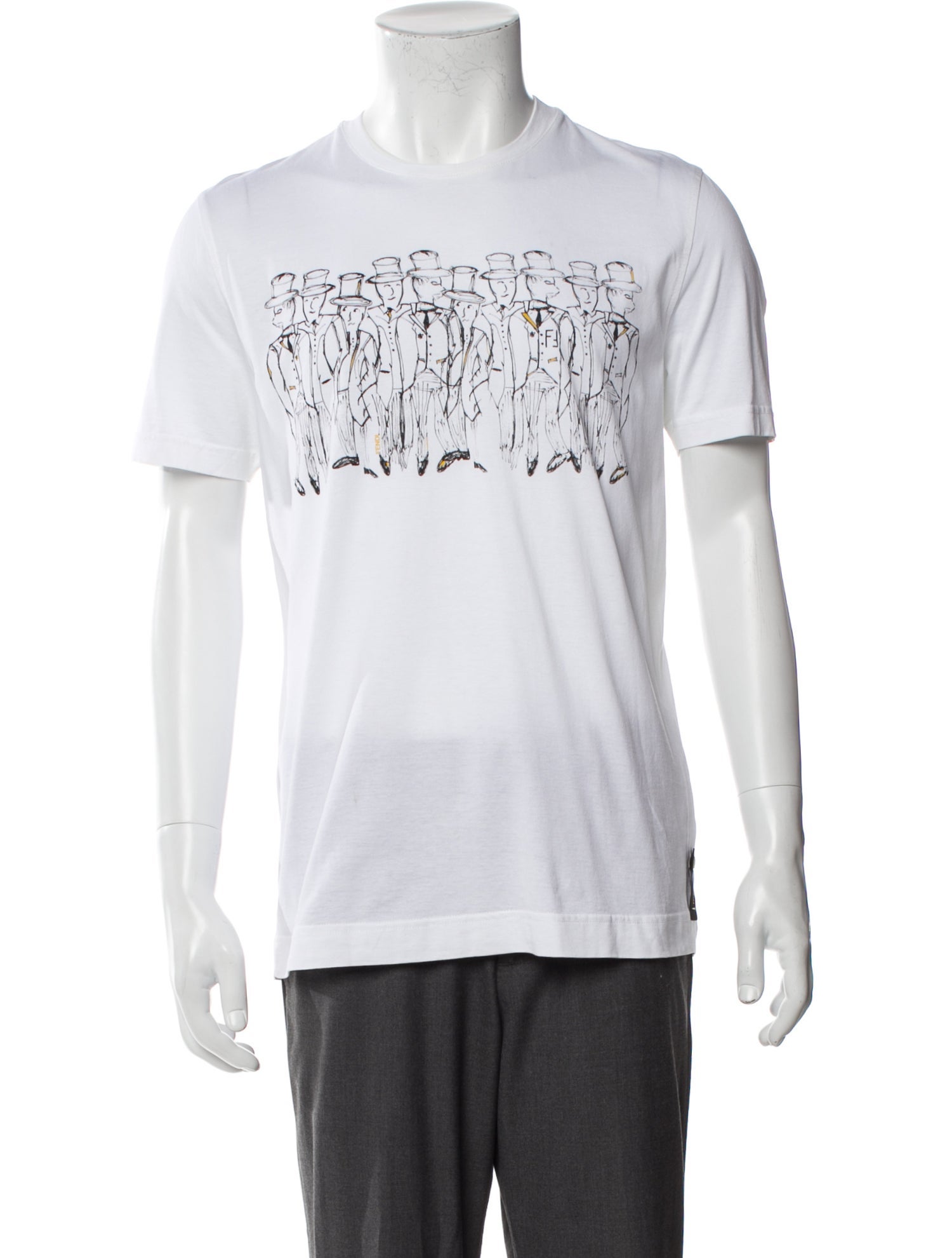 Fendi Graphic Print Crew Neck T-Shirt