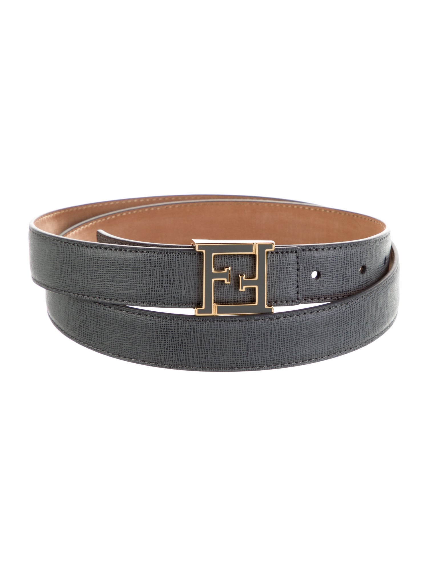 Fendi Skinny Leather Belt