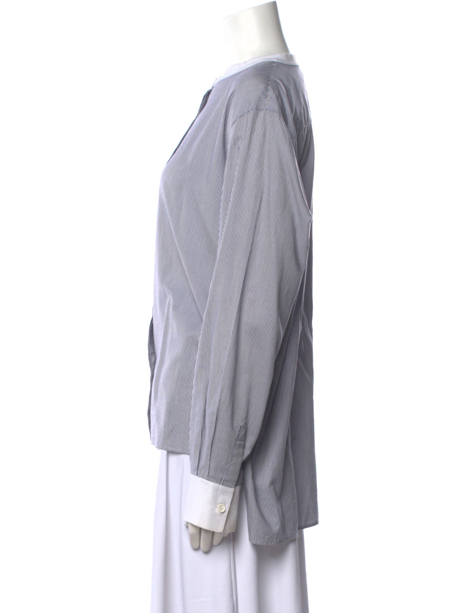 Fendi Striped Crew Neck Blouse