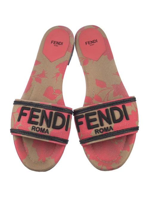 Fendi Canvas Printed Slides