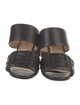 Fendi Zucca FF Logo Leather Slides