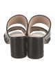Fendi Zucca FF Logo Leather Slides