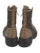 Fendi Zucca FF Logo Leather Combat Boots