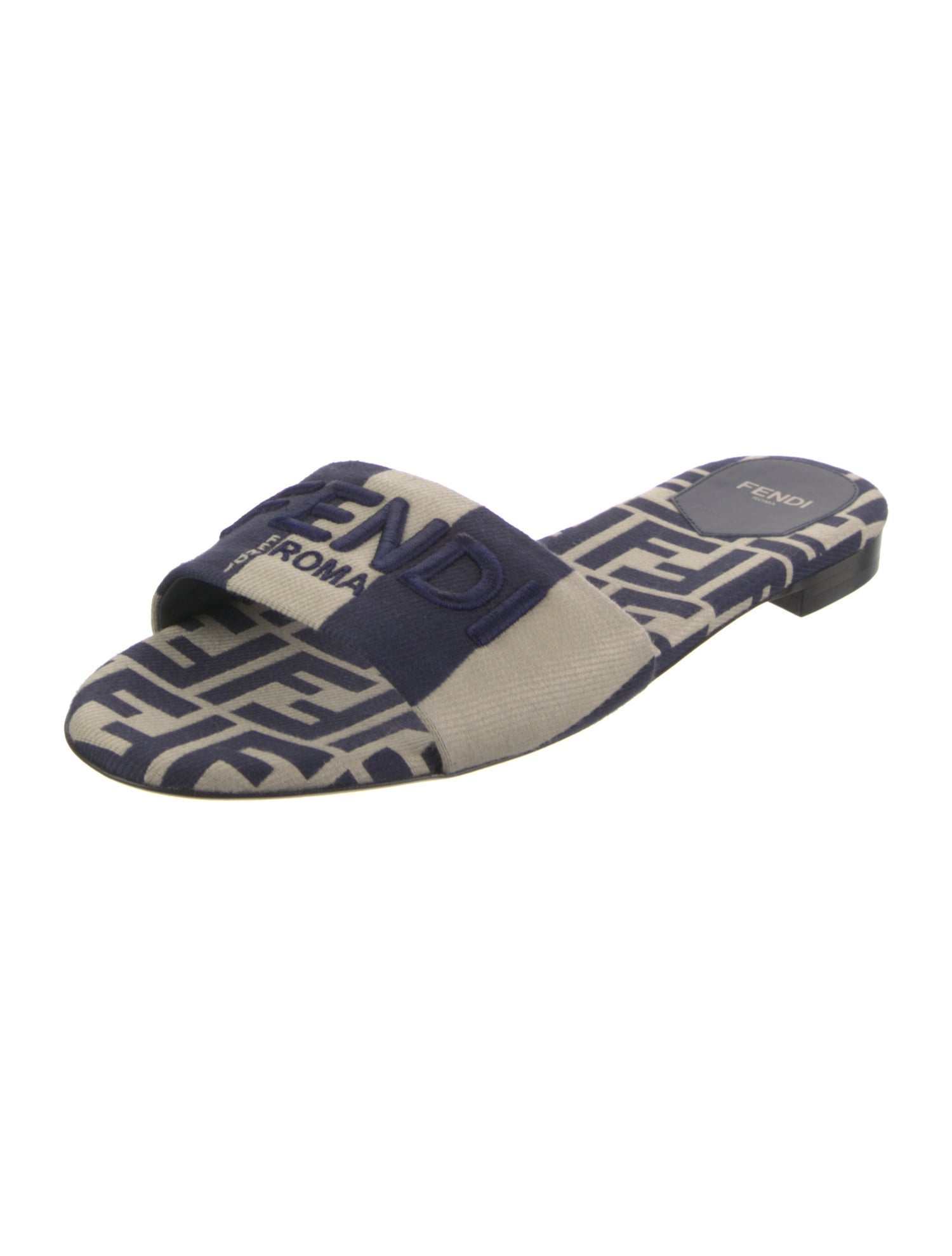 Fendi Canvas Printed Slides