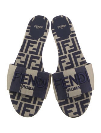 Fendi Canvas Printed Slides