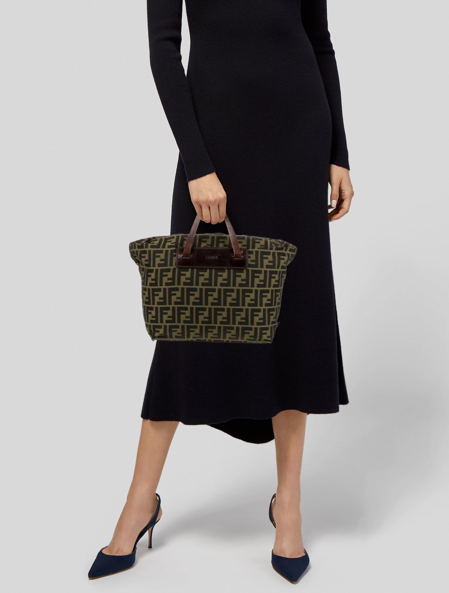 Fendi Canvas Top Handle Bag