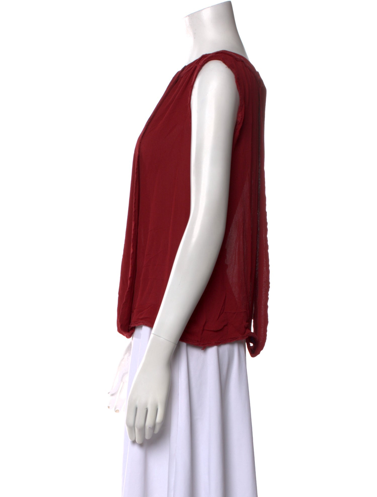 Fendi Silk Bateau Neckline Blouse