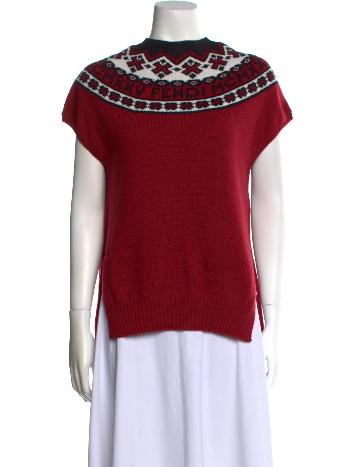 Fendi Wool Printed Sweater