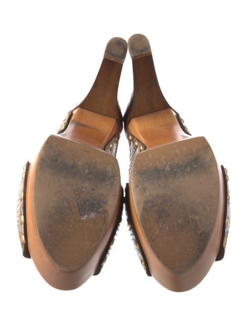 Fendi Snakeskin Animal Print Slides