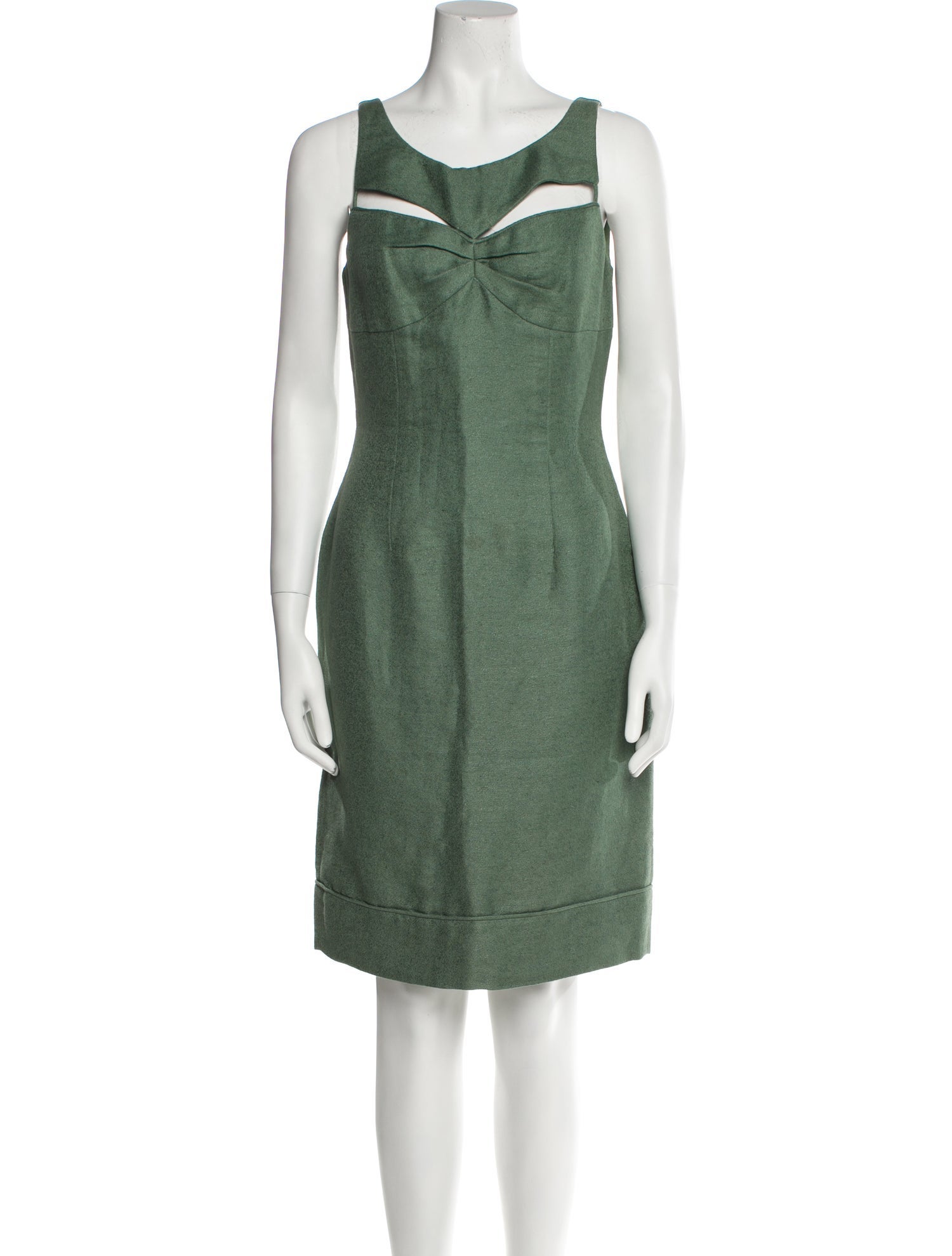 Fendi Scoop Neck Knee-Length Dress