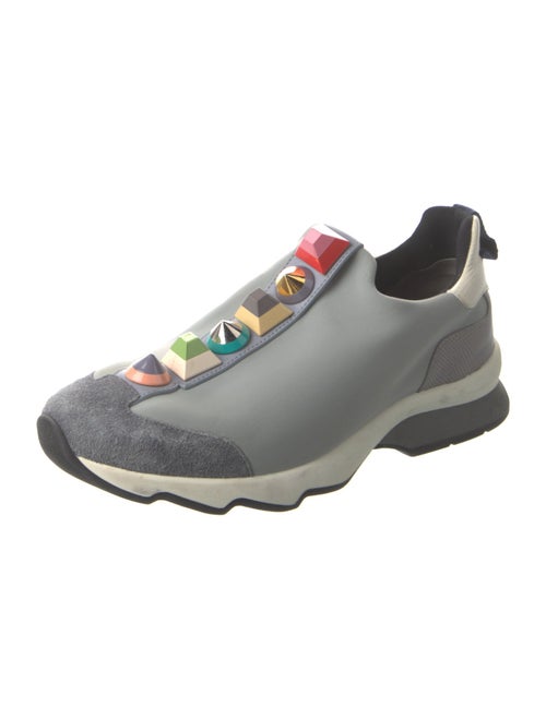 Fendi Neoprene Colorblock Pattern Sneakers